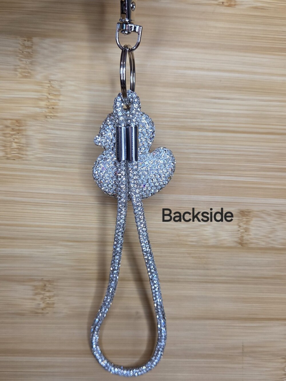 🐥 Bling Rhinestone Rubber Ducky Keychain Wristlet Strap Bag Charm 🐥 - Picture 3 of 15